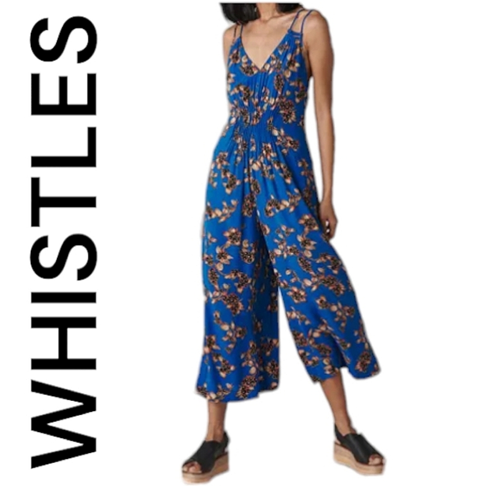 Whistles Boho Wide-leg Spaghetti Strap Romper Unique Print Size 6